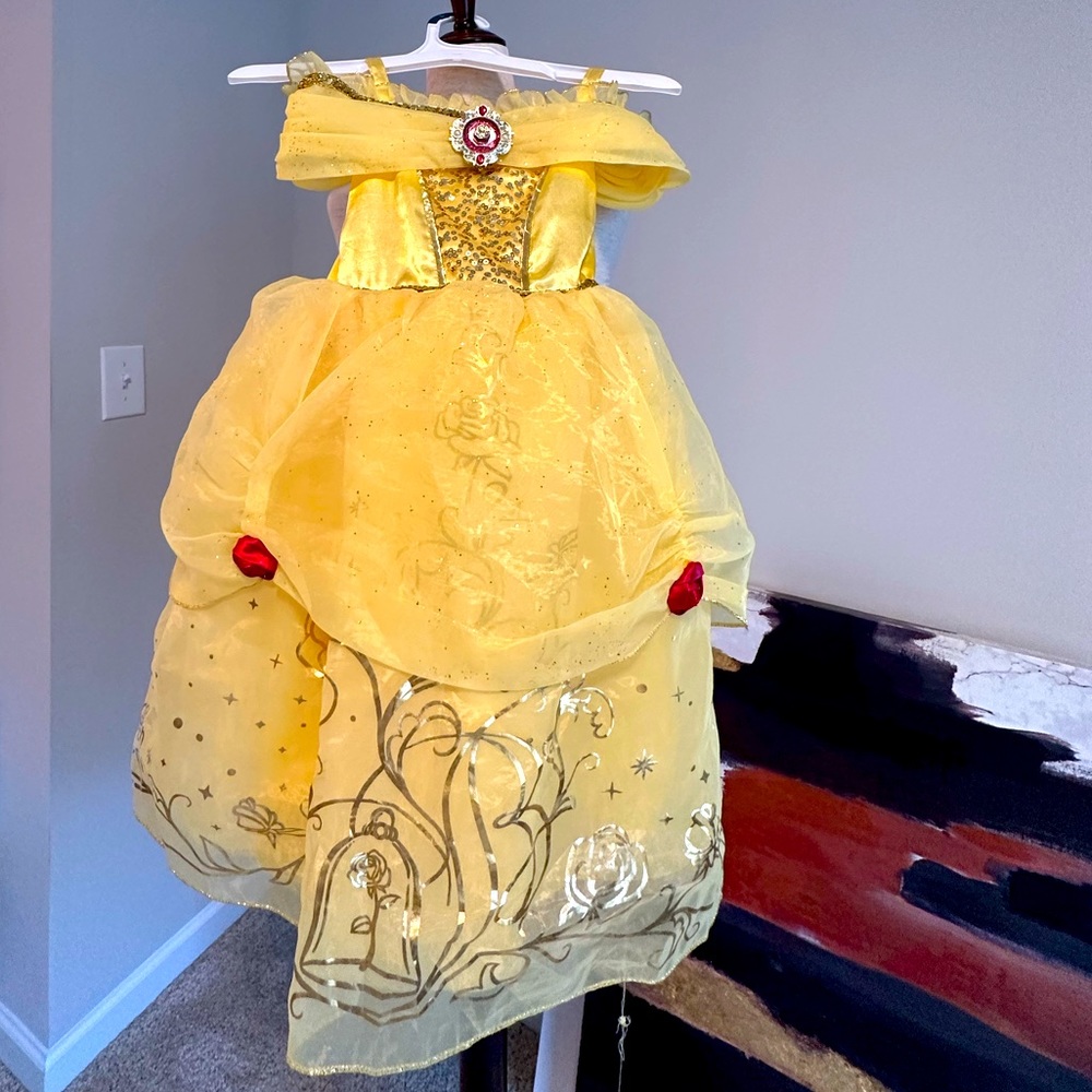 Princess Belle Girl Costume Halloween ( Beauty & The Beast)